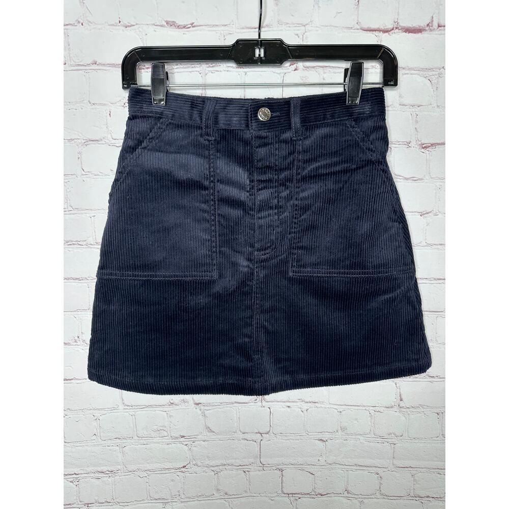 NEW ASOS MONKI Black Corduroy Mini Skirt Womens US 6 EU 36 Fall Autumn